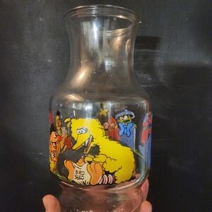 1970's Vintage Sesame Street Glass Jar